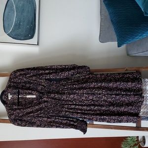 Max Studio Floral Crepe Smocked-Waist Midi Dress, Small NWTs